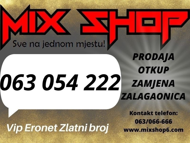 *063-054-222* ERONET GOLD ZLATNI BROJ TOP VIP BROJEVI