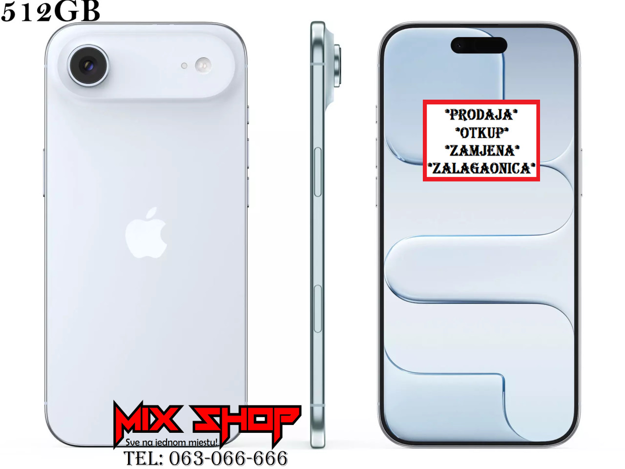Apple Iphone AIR 512GB NOVOO *Garancija*Zamjena da* 17