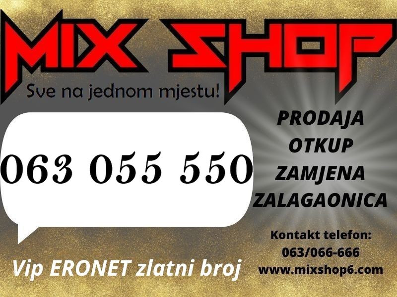 *063-055-550* ERONET GOLD ZLATNI BROJ TOP VIP BROJEVI Premium