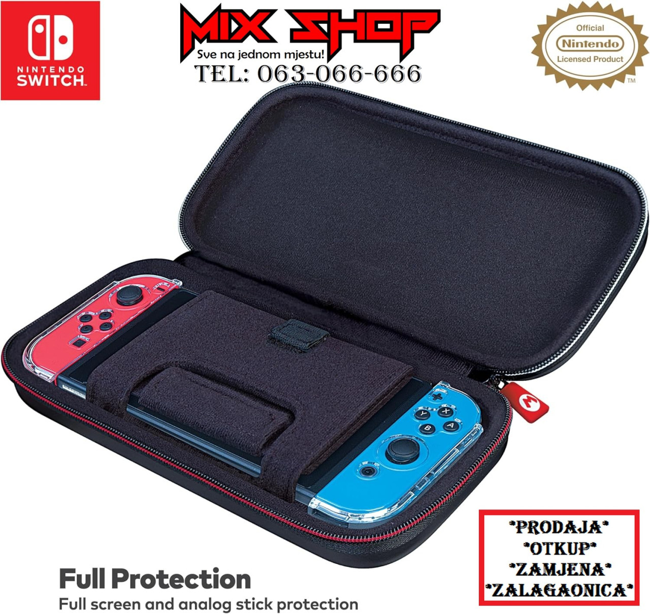 Nintendo Switch Mario Kart 8 Deluxe Travel Case 2 Oled Lite bag