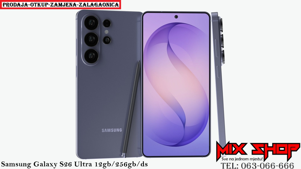Samsung Galaxy S26 ULTRA 5G 12/256GB *Garancija*Zamjena* 12GB ds