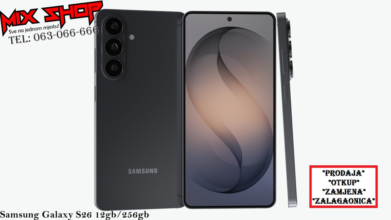 Samsung Galaxy S26 5G 256GB *Novo*Garancija*Zamjena* 12GB