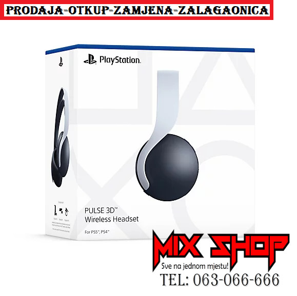 SONY PULSE 3D PLAYSTATION 5 PS5 BEŽIČNE BLUETOOTH WiFi WIRELESS