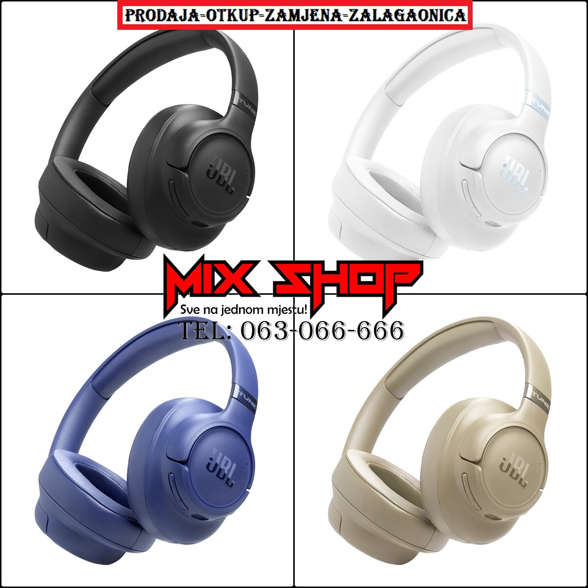JBL TUNE 780nc Bežične Wireless Bluetooth On Ear HeadPhones 780