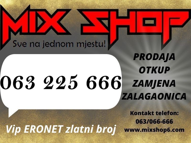 *063-225-666* ERONET GOLD ZLATNI BROJ TOP VIP BROJEVI Premium