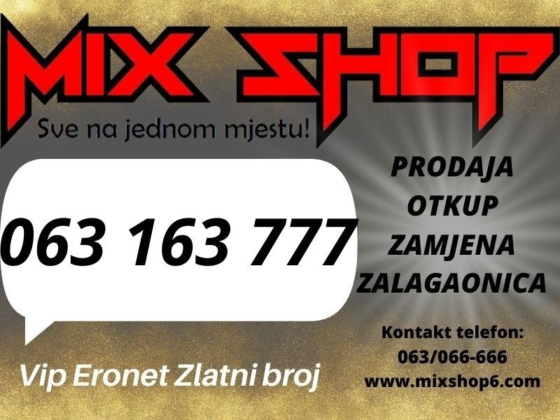 *063-163-777* ERONET GOLD ZLATNI BROJ TOP VIP BROJEVI