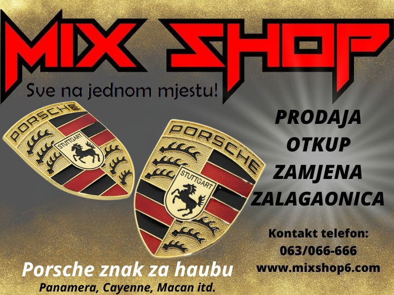 Porsche Panamera, Cayenne, Macan NOV znak za haubu prednji