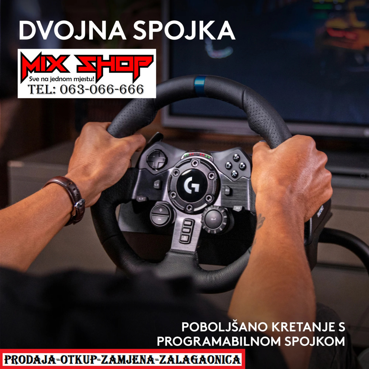 G923 TrueForce Racing Wheel + Shifter PS5 Playstation 4 5 mjenjač