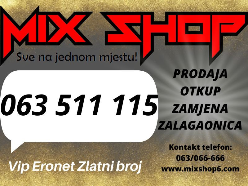 *063-511-115* ERONET GOLD ZLATNI BROJ TOP VIP BROJEVI