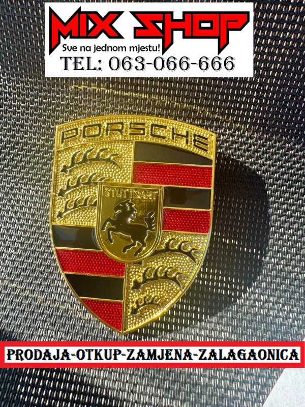 Porsche Panamera, Cayenne, Macan NOV znak za haubu prednji