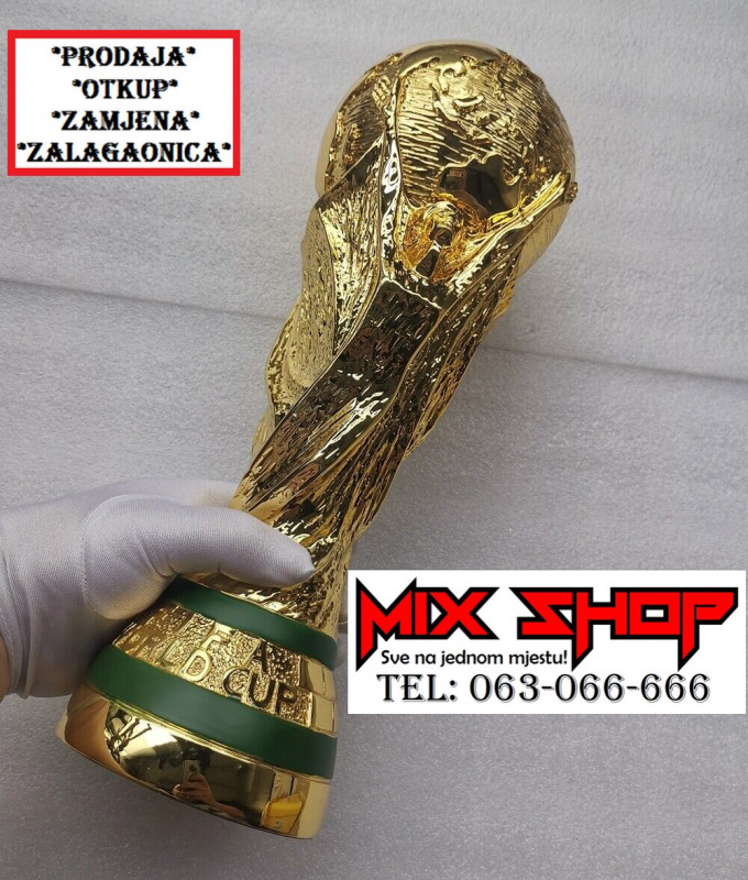 GOLD Trofej Svjetskog Prvenstva Fifa World Cup navijački rekvizit