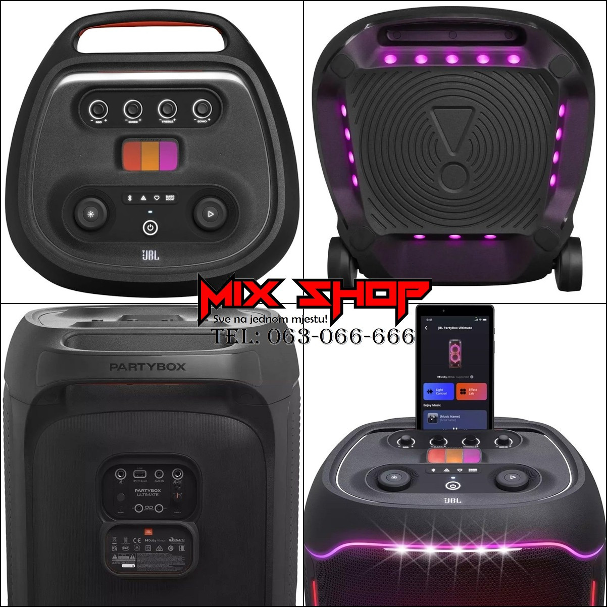 JBL PartyBox ULTIMATE 1100W Zvučnik Party Box IZDAVANJE Najam