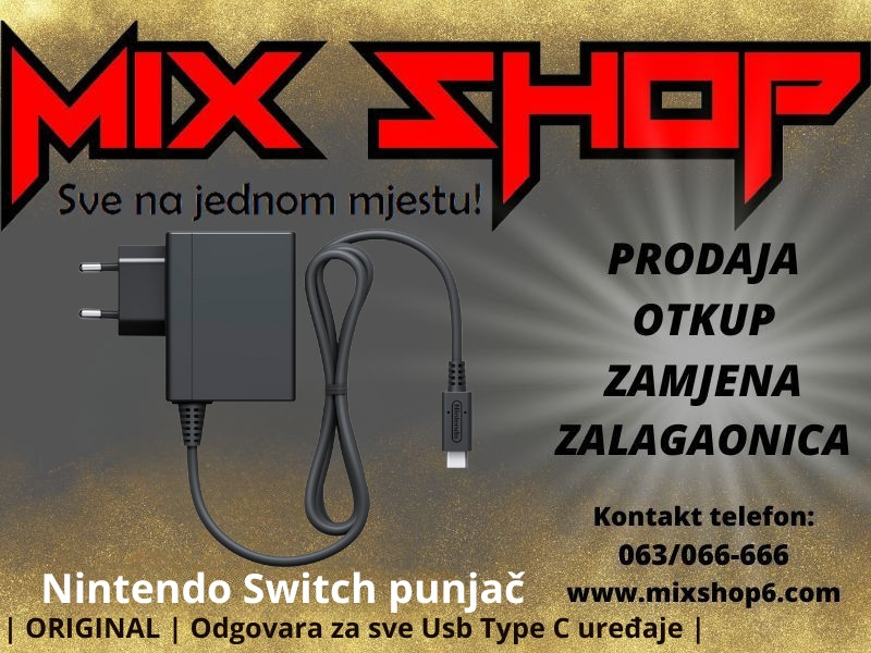 Nintendo Switch V2 Oled 2 Lite Usb Type C brzi punjač adapter AC