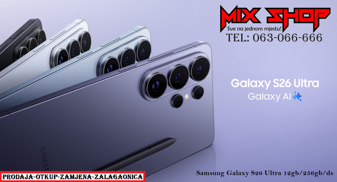 Samsung Galaxy S26 ULTRA 5G 12/256GB *Garancija*Zamjena* 12GB ds