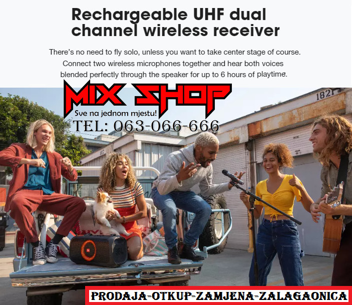 2 JBL Bežična Bluetooth MIC za PartyBox 720 520 320 120 Karaoke