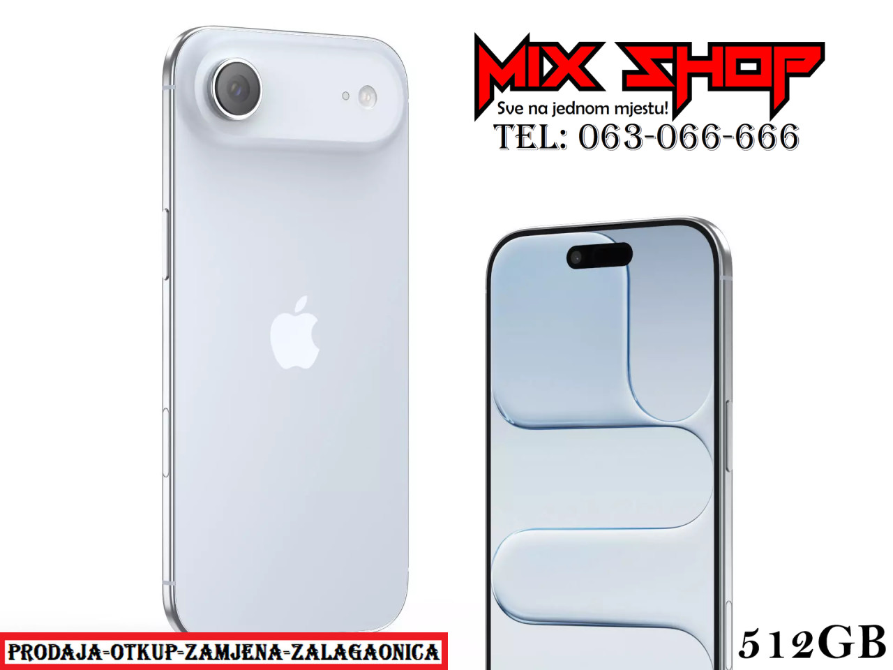 Apple Iphone AIR 512GB NOVOO *Garancija*Zamjena da* 17