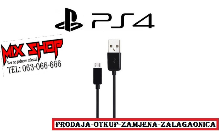 PS4 PUNJAČ za JOYSTICK PLAYSTATION 4 GAMEPAD KONTROLER DŽOJSTIK