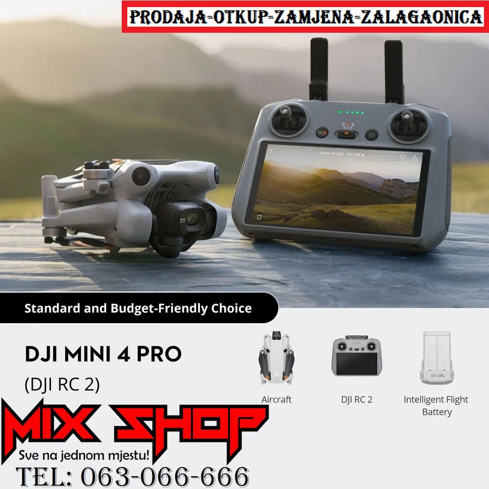 DJI MINI 4 PRO (RC 2) Dron *Novo*Garancija*Na stanju* (RC2 GL)
