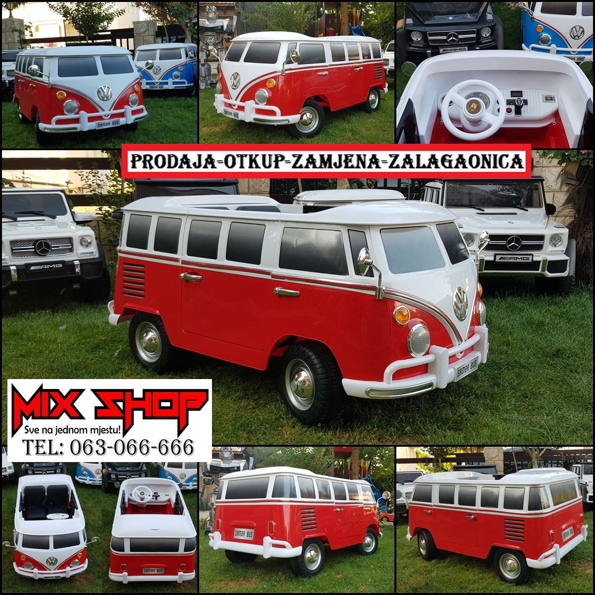 VW SAMBA BUS BUBA Dječji dječi auto autić akumulator za djecu