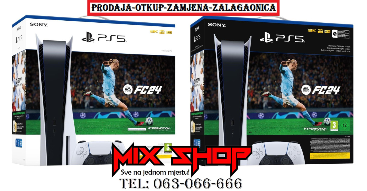 SONY PLAYSTATION 5 PS5 Nov Garancija*Zamjena Slim Disk Digital PS