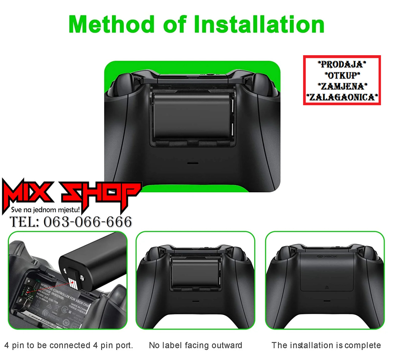 ORIG. punjiva baterija za Xbox Series X S one joystick controller