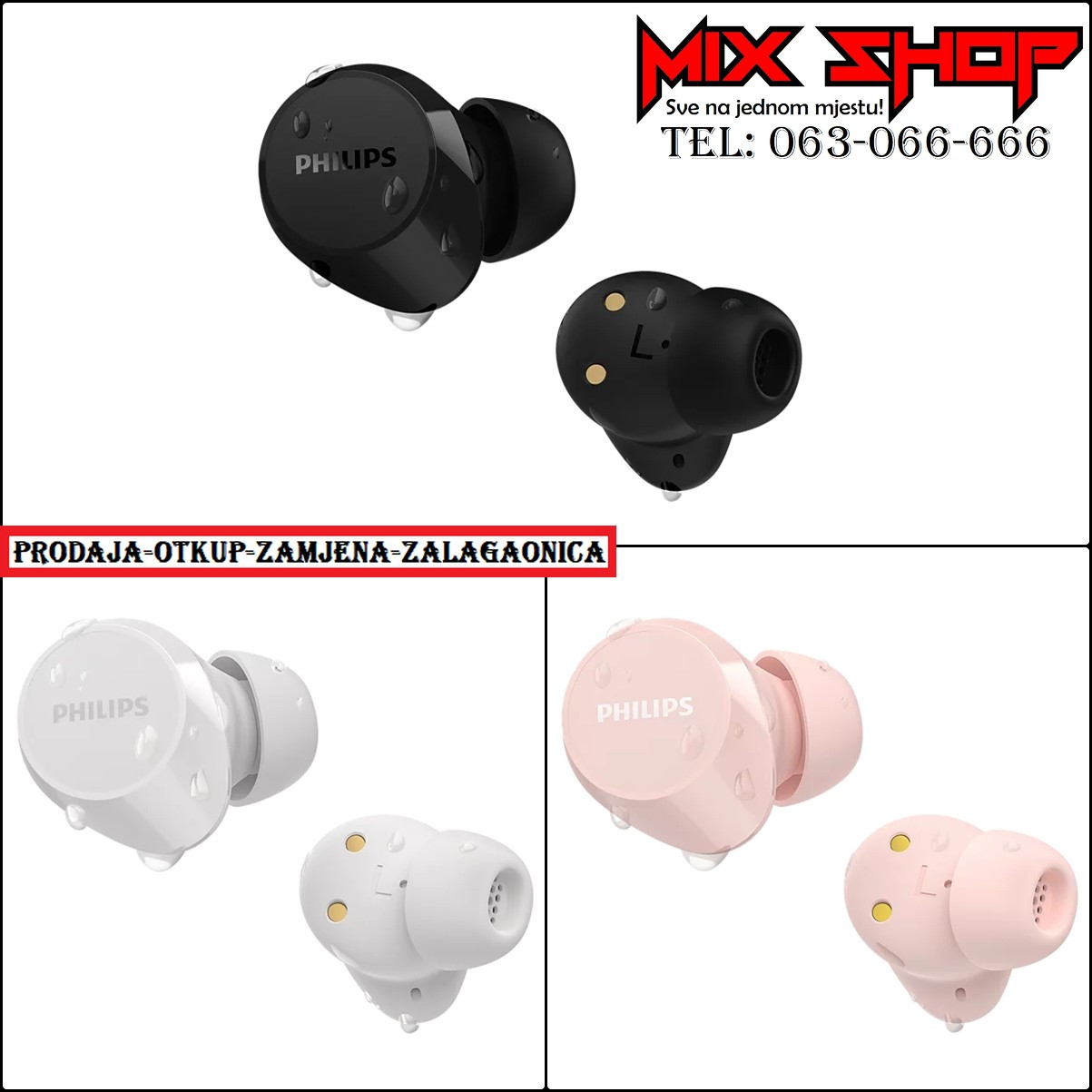 Philips 1000 Series TAT1209 TWS Bežične Wireless Bluetooth In Ear