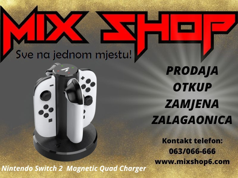 STEALTH Nintendo Switch 2 Joy Con Magnetic Quad Charger punjač