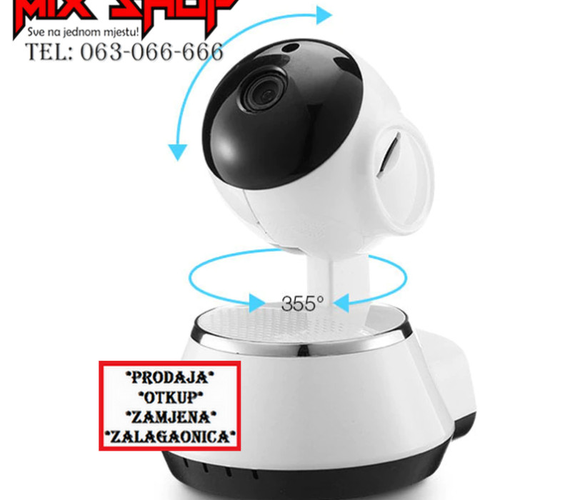 WIFI IP IR KAMERA Baby Monitor Alarm Nadzorna Camera bežična 360