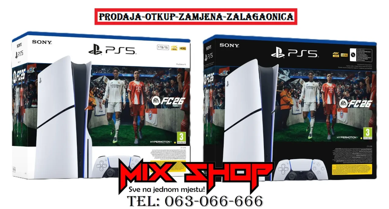 SONY PLAYSTATION 5 PS5 Nov Garancija*Zamjena Slim Disk Digital PS
