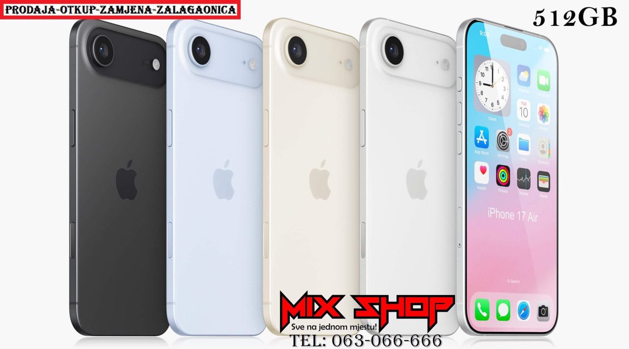 Apple Iphone AIR 512GB NOVOO *Garancija*Zamjena da* 17