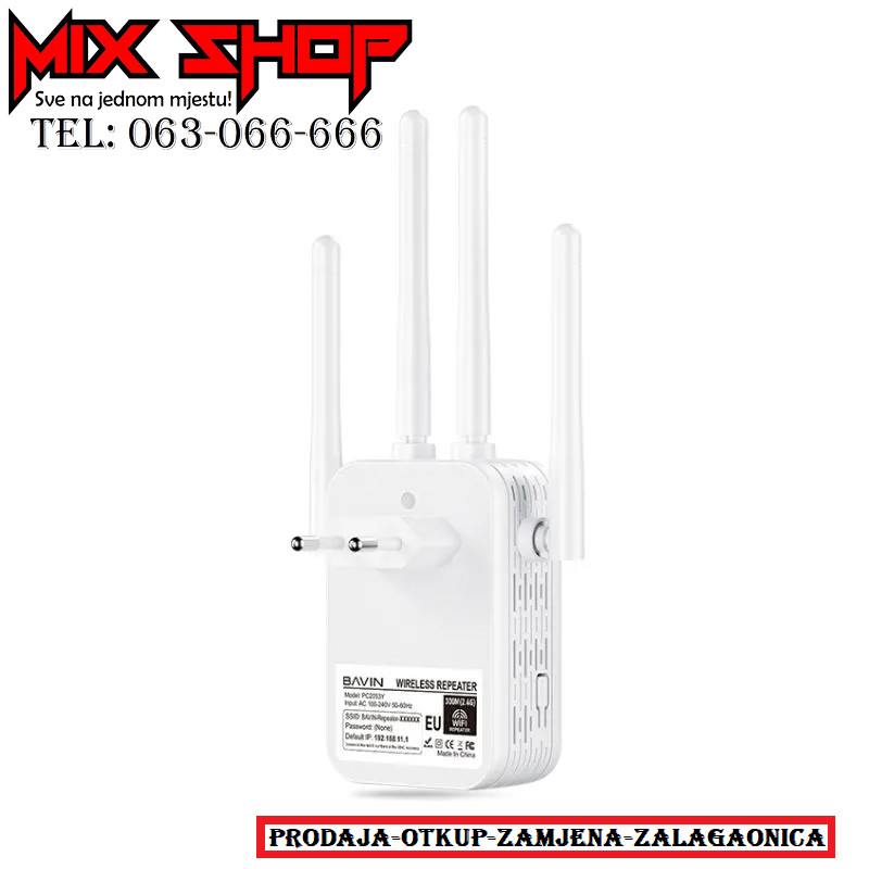 Bavin WiFi Repeater Pojačivač ruter signala pojačalo interneta wi
