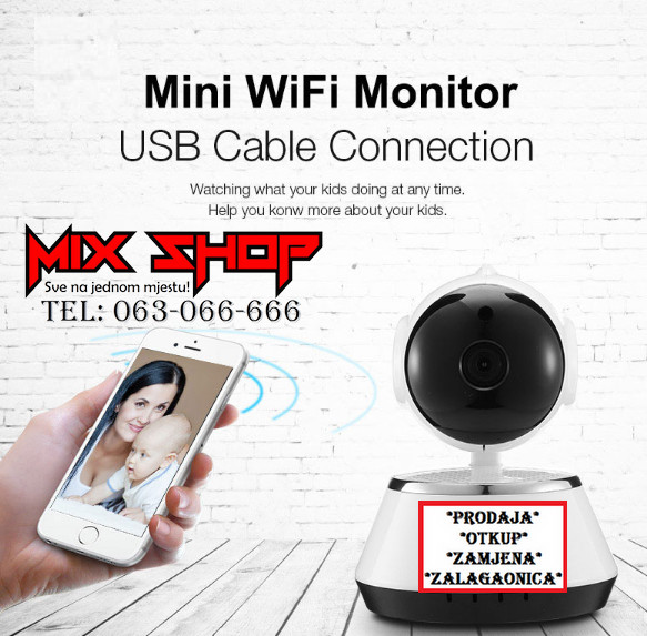 WIFI IP IR KAMERA Baby Monitor Alarm Nadzorna Camera bežična 360