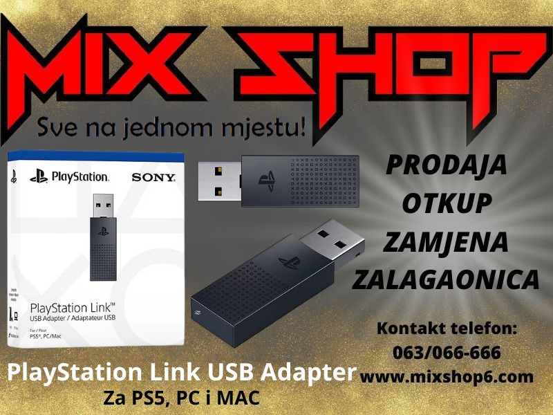 Sony PlayStation Link USB Adapter za PS5/PC/MAC/PS 5/Kompjuter