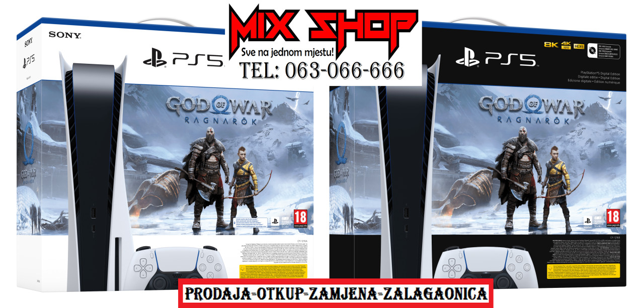 SONY PLAYSTATION 5 PS5 Nov Garancija*Zamjena Slim Disk Digital PS