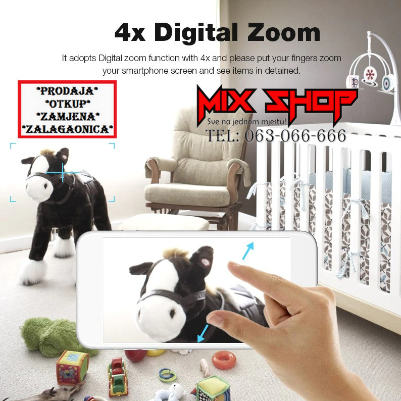 WIFI IP IR KAMERA Baby Monitor Alarm Nadzorna Camera bežična 360