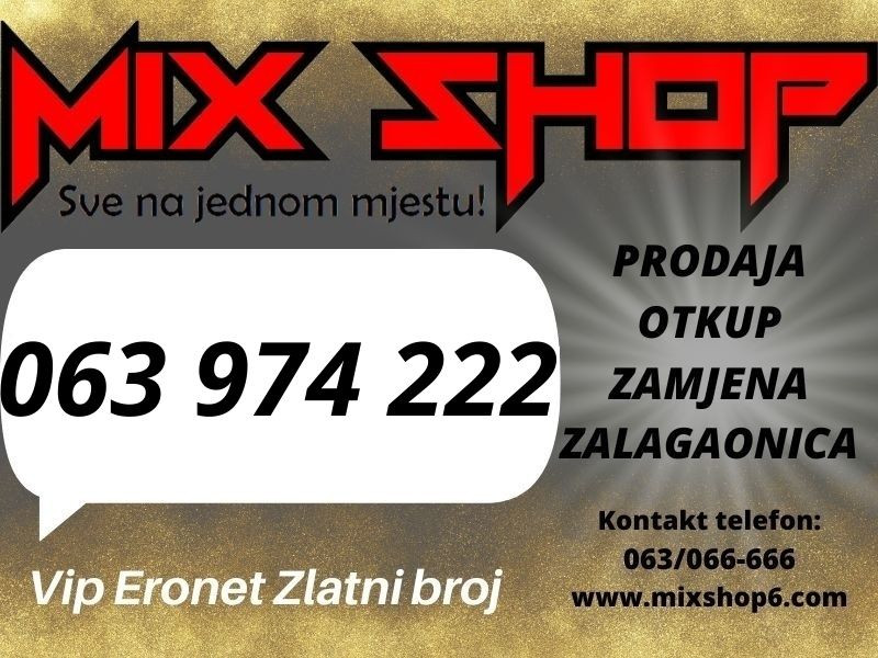 *063-974-222* ERONET GOLD ZLATNI BROJ TOP VIP BROJEVI