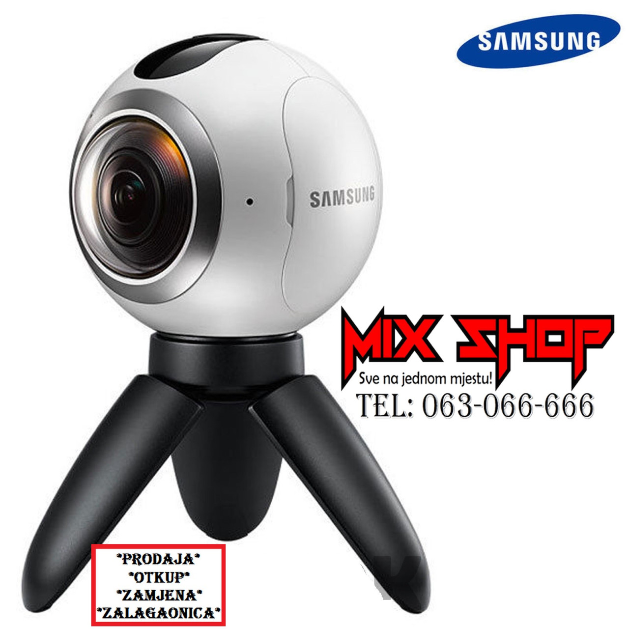 SAMSUNG GEAR 360 4K KAMERA CAMERA za Mobitele Mobitel