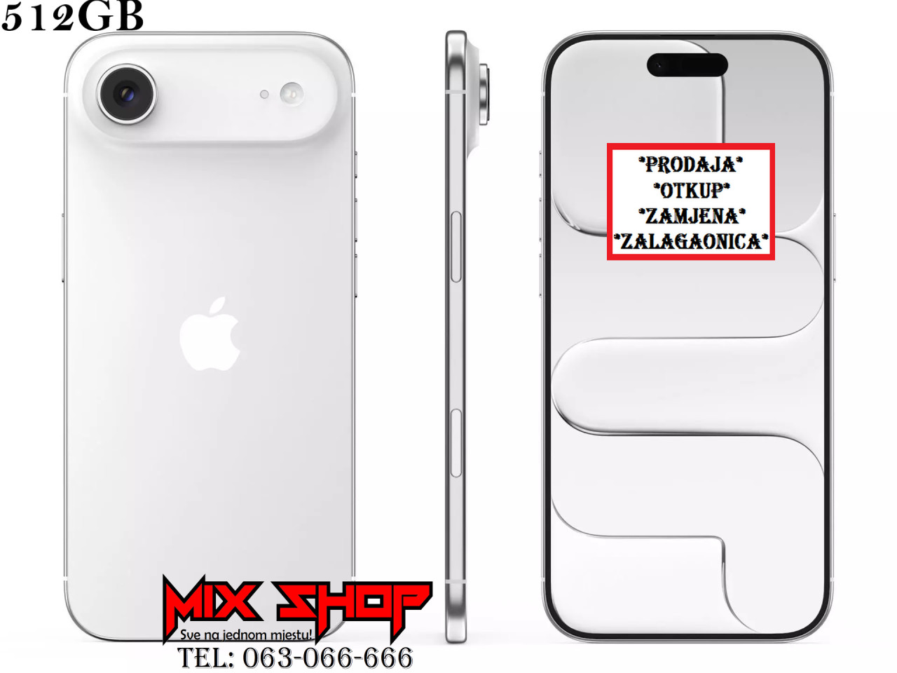 Apple Iphone AIR 512GB NOVOO *Garancija*Zamjena da* 17