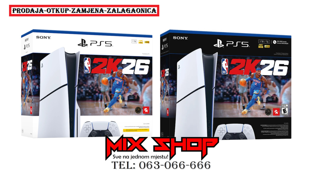 SONY PLAYSTATION 5 PS5 Nov Garancija*Zamjena Slim Disk Digital PS