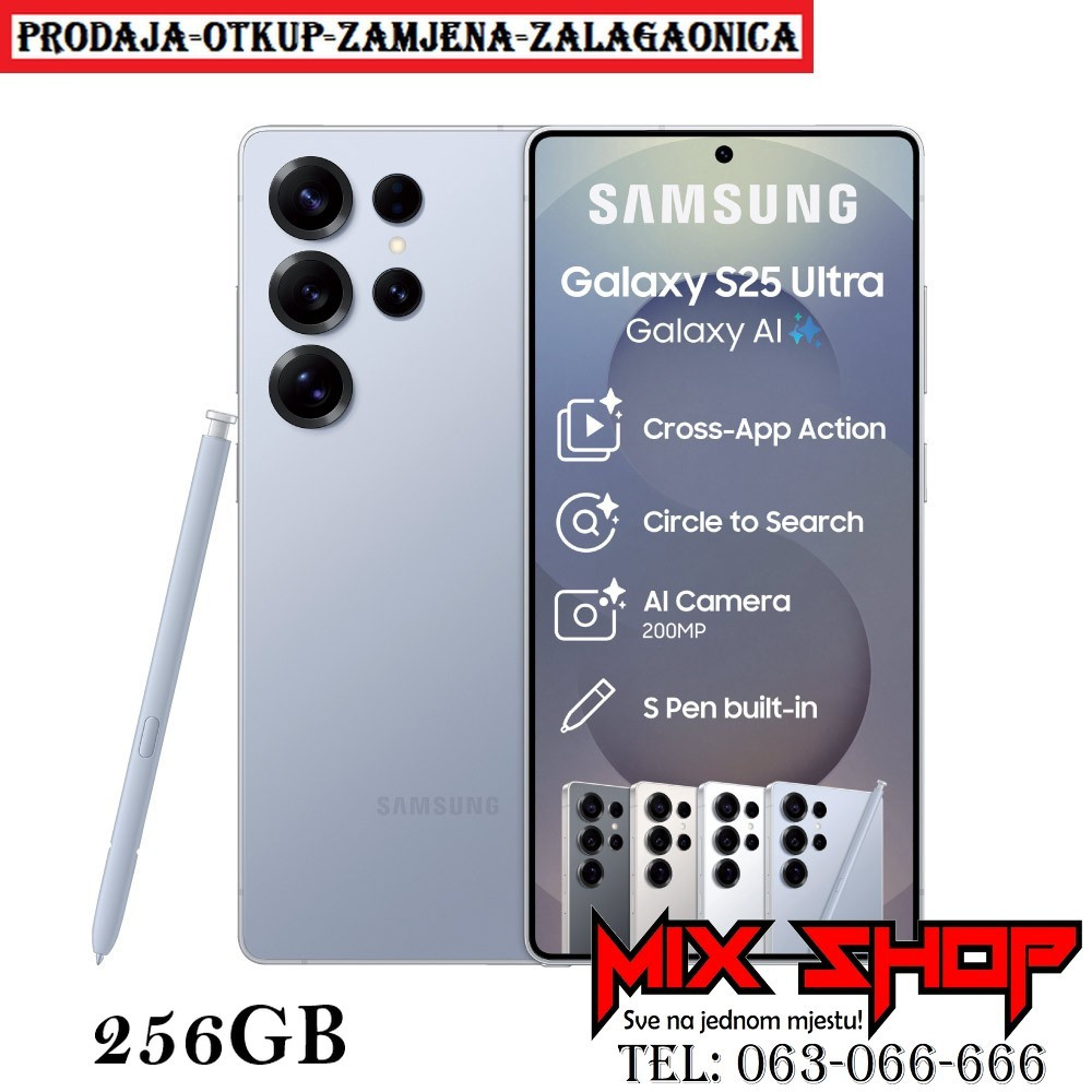 Samsung Galaxy S25 ULTRA 5G 12/256GB *NOVOO*Garancija* 12GB GB 5g