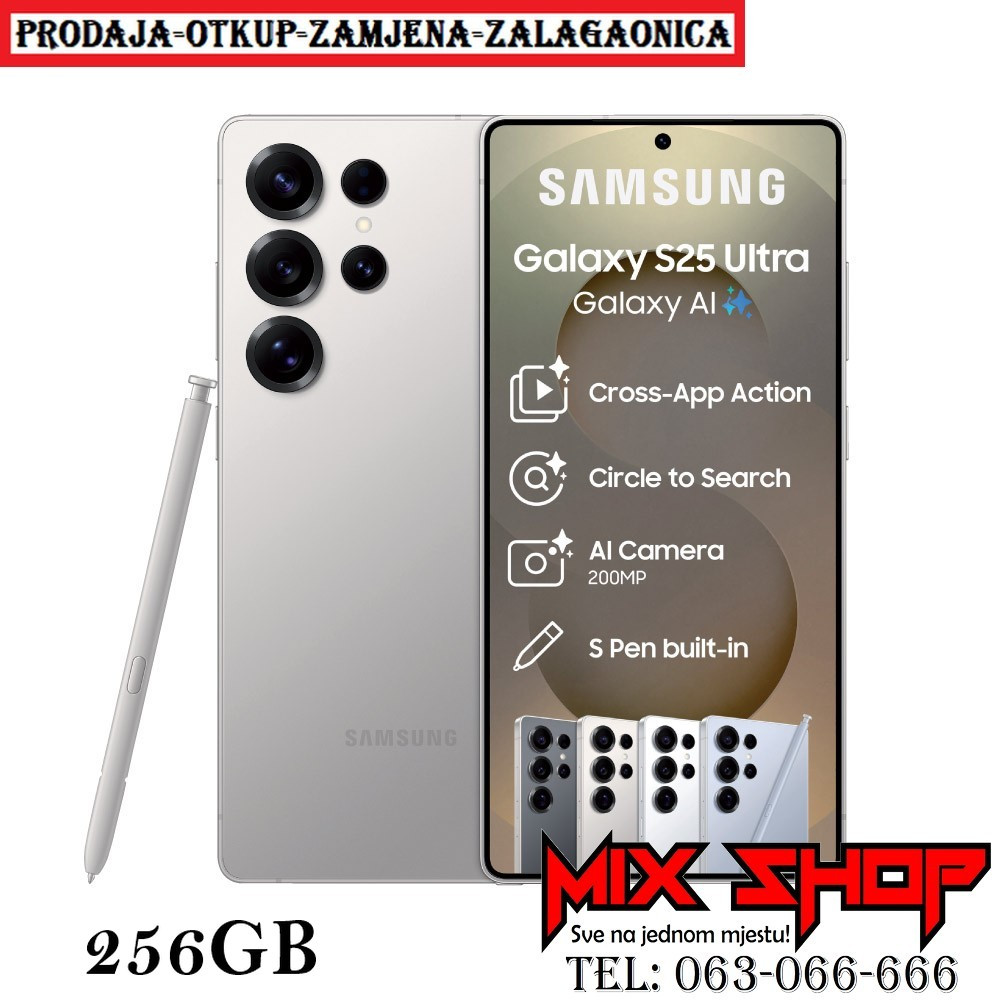 Samsung Galaxy S25 ULTRA 5G 12/256GB *NOVOO*Garancija* 12GB GB 5g