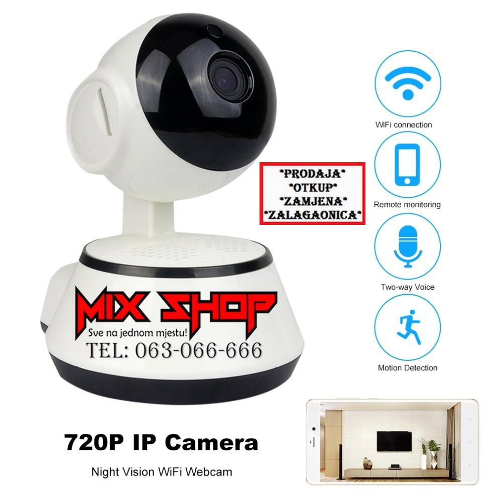 WIFI IP IR KAMERA Baby Monitor Alarm Nadzorna Camera bežična 360