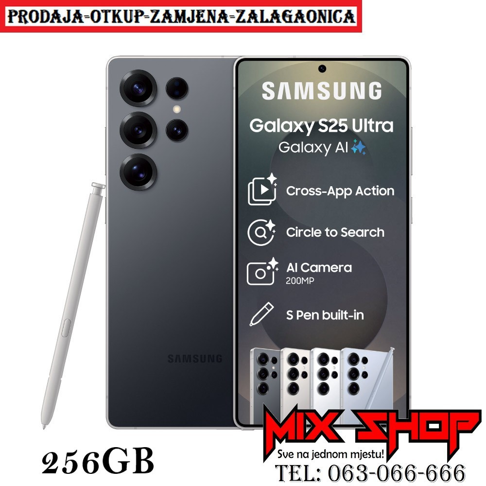 Samsung Galaxy S25 ULTRA 5G 12/256GB *NOVOO*Garancija* 12GB GB 5g
