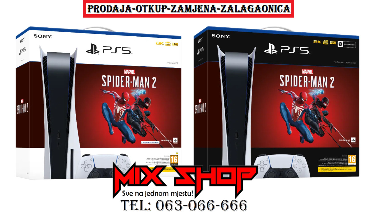SONY PLAYSTATION 5 PS5 Nov Garancija*Zamjena Slim Disk Digital PS