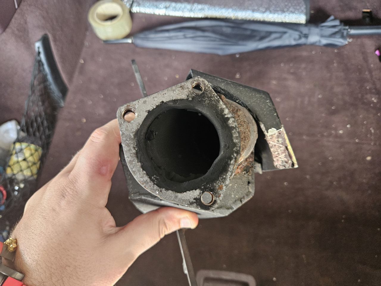Lijevi auspuh za motor skuter skinut sa Gilera GP800 GP 800 izduv
