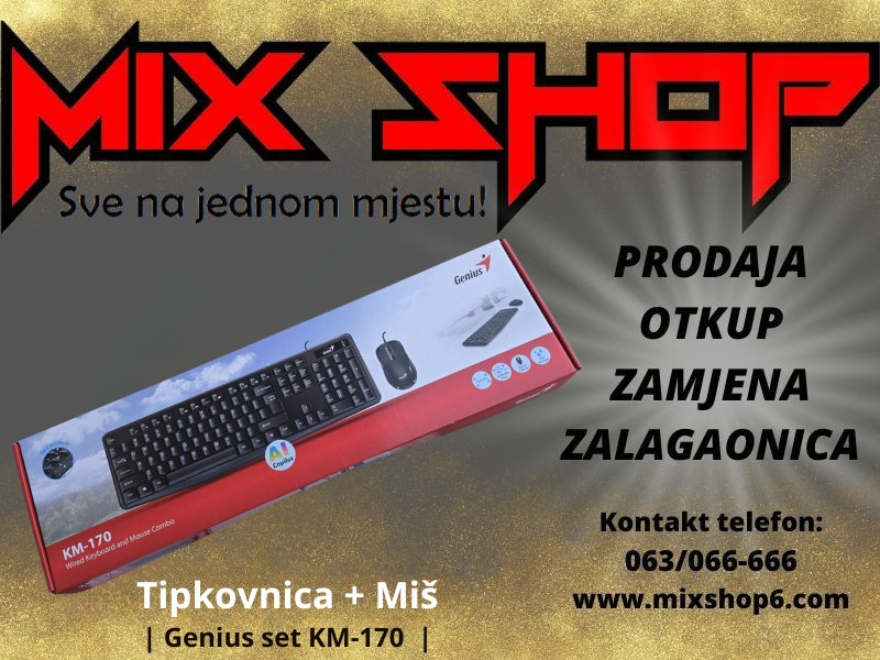 GENIUS Tipkovnica i Miš KM-170 za gaming AI usb keyboard KM170