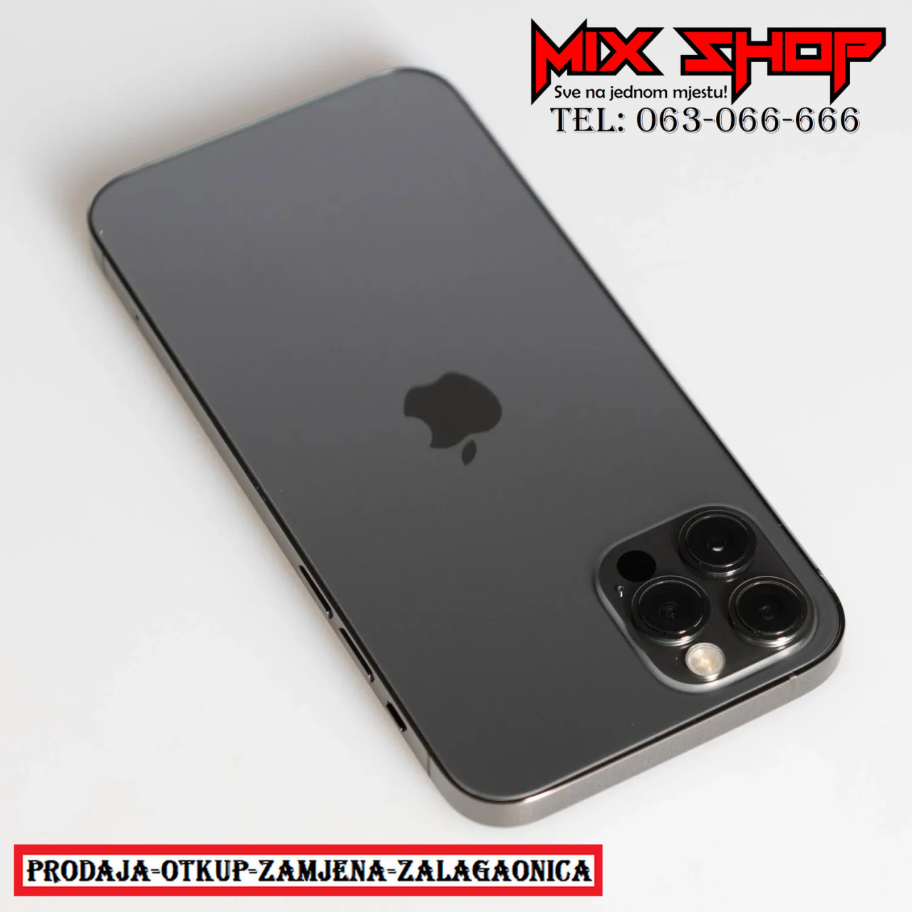 APPLE IPHONE 12 PRO 256GB Black/Crni *KAO NOV* icloud zaključan