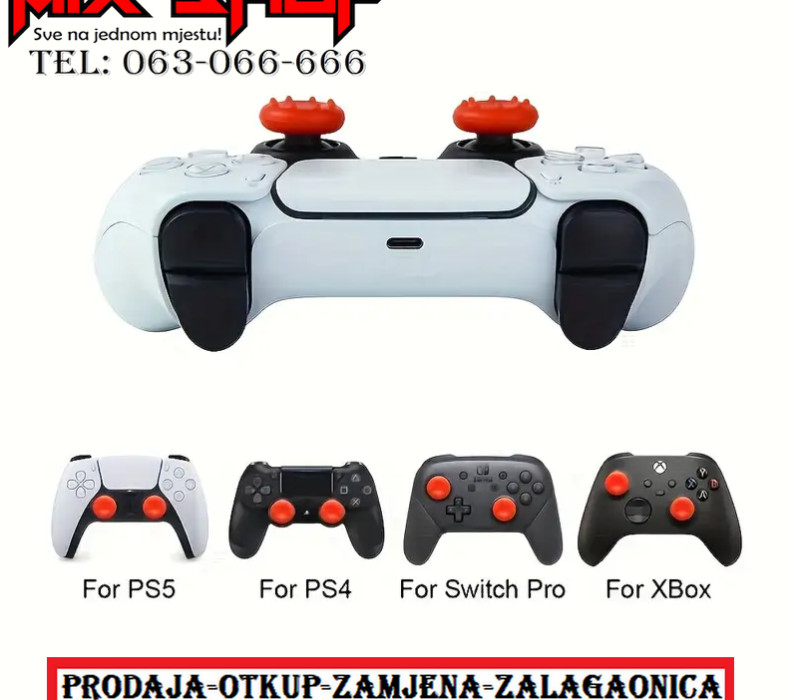 Thumb Grips 4 Analog Kapice PS4 PS5 5 Xbox X S grip Playstation