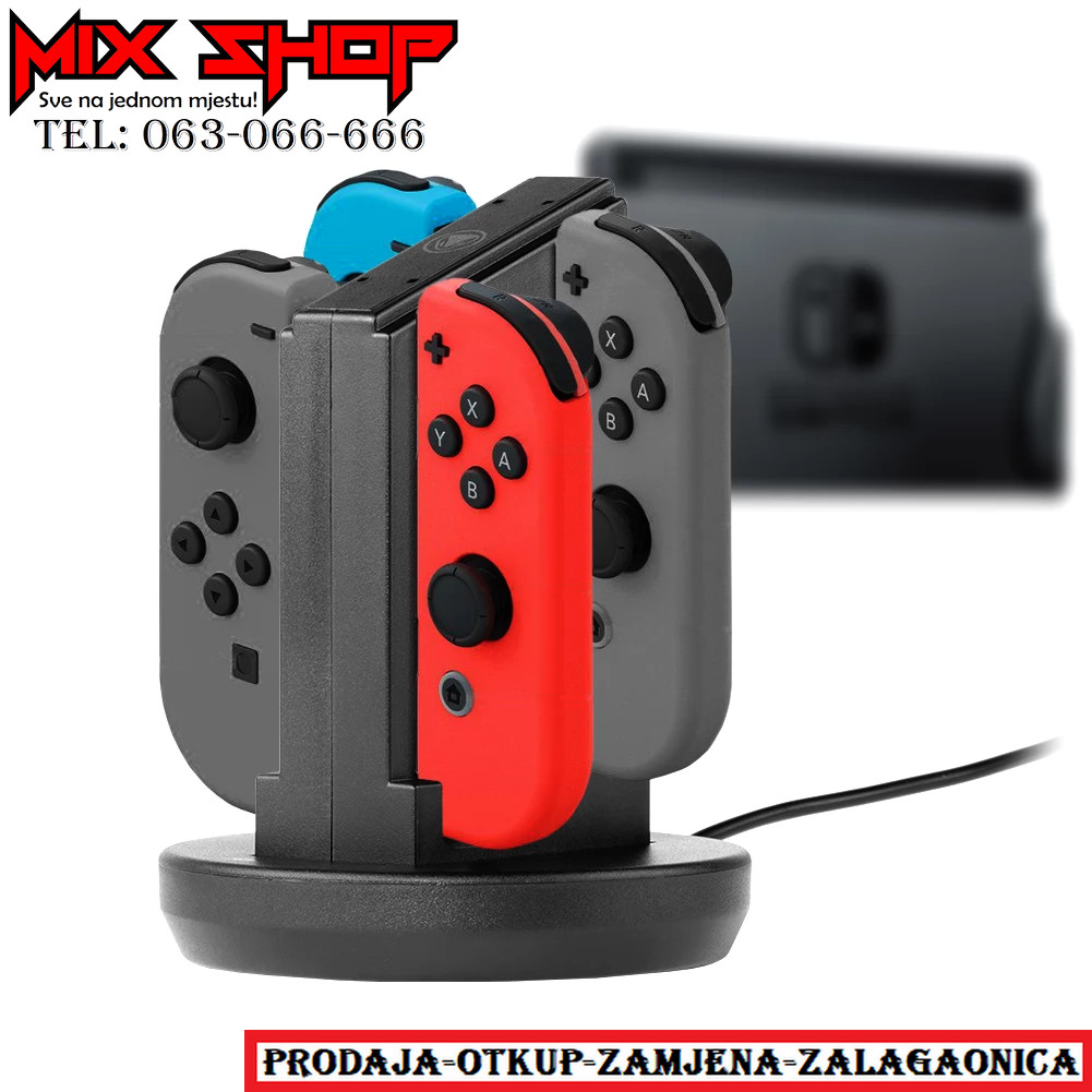 SNAKEBYTE Joy Con four charger Nintendo Switch Oled Lite punjač 4
