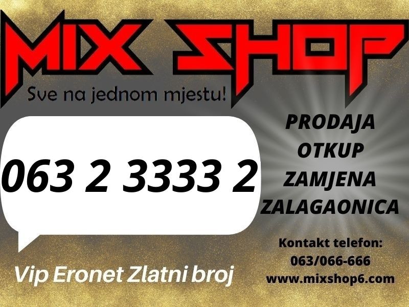 *063-233-332* ERONET GOLD ZLATNI BROJ TOP VIP BROJEVI